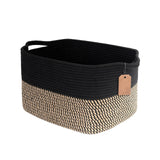 Premium Handwoven Cotton Basket Multi Purpose Storage Organizer for Dog Toys Living Room Nursery & Home Décor