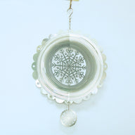 3D Snowflake Mandala Wind Spinner - Whimsical Metal Garden Ornament & Christmas Decor That Dances in the Breeze