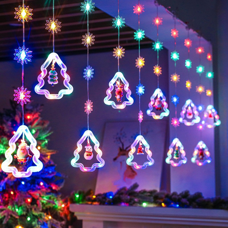 Christmas Snowflake String Lights Ornaments, 10 Ft Fairy Window Lights for Holiday Party Decor, Bulk Set