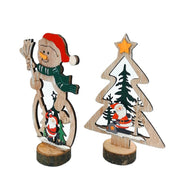 Christmas Table Ornaments Set with Xmas Tree and Snowman Decorations for Holiday Party Centerpiece Bulk Pack