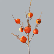 37 Inch Extra Long Artificial Persimmon Stems Branches Bulk Quantity