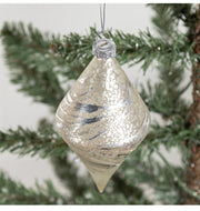 Bulk Christmas Glass Ornaments 12 Pcs Sparkle Helical Drop Decorations for Christmas Tree