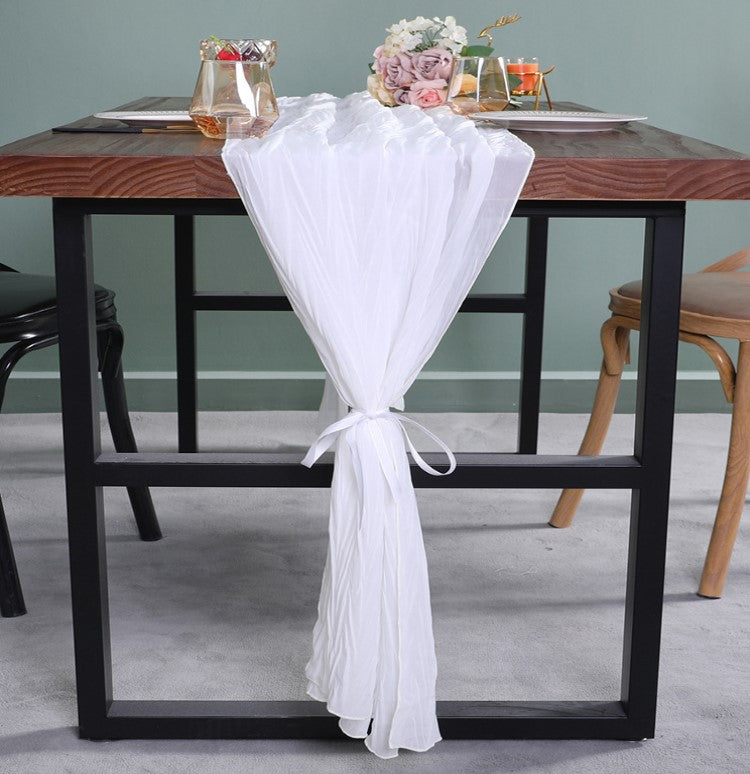 Bulk 2 Pack 27.5"X118" Boho Table Runner for Wedding Bridal Baby Shower Engagement Party Valentine's Day Decor Wholesale