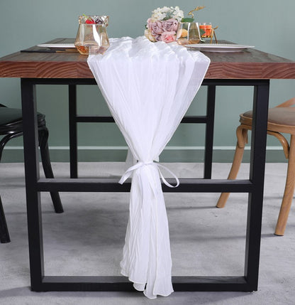 Bulk 2 Pack 27.5"X118" Boho Table Runner for Wedding Bridal Baby Shower Engagement Party Valentine's Day Decor Wholesale