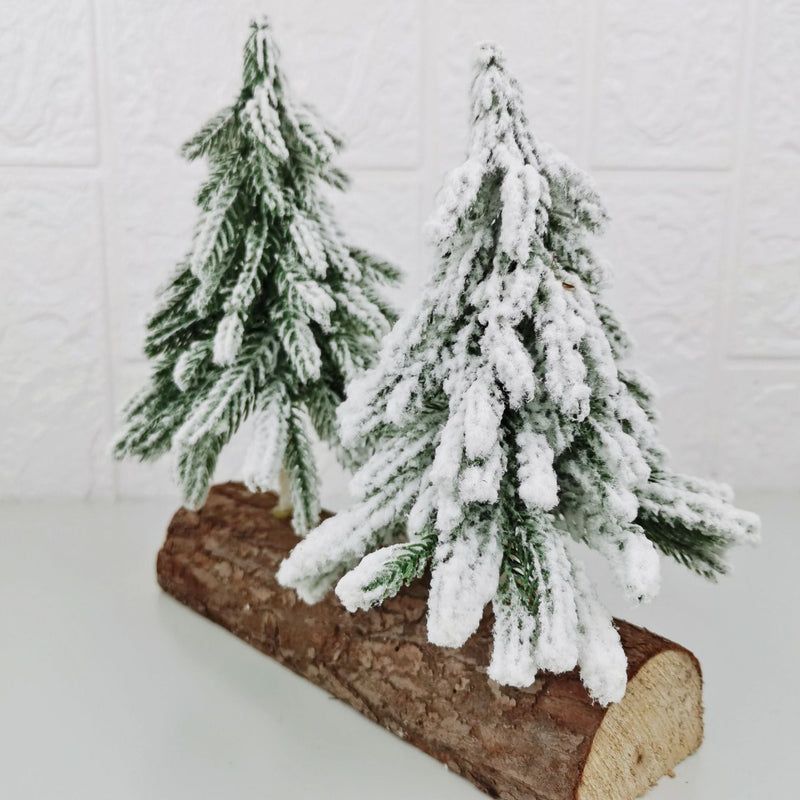 8 Inch Artificial Cedar Christmas Tree with Base, Tabletop Decor, Bulk Wholesale Quantity