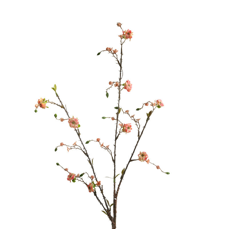 Artificial Crown of Thorns Flower, Single Stem with 8 Blooms, 36" Tall, Silk-Like Fabric, for Home Decor, Wedding, and Events