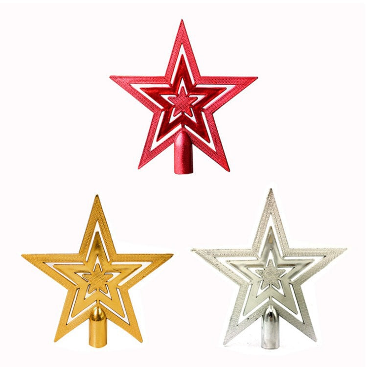 10 Pcs Glitter Star Tree Toppers for Christmas Decor, Bulk Artificial Holiday Decorations