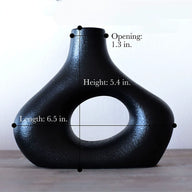 Bulk Nordic Donut Vase Handmade Ceramic Hollow Vases for Olive Branches & Table Centerpieces Minimalist Modern Home Decor for Wedding Shelf Office Console Entryway Sculptural Neutral Décor Wholesale