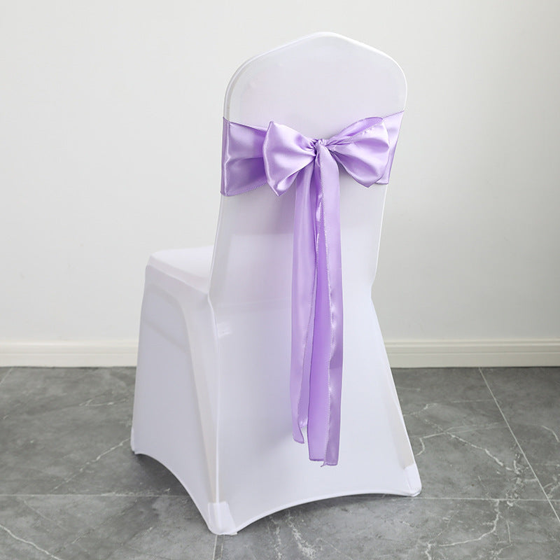 Bulk 10PCS Bows Chair Sashes Satin Chair Ribbons for Wedding Party Events Banquet Chair Cover Decoration Wholesale
