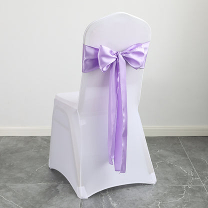 Bulk 10PCS Bows Chair Sashes Satin Chair Ribbons for Wedding Party Events Banquet Chair Cover Decoration Wholesale