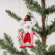 Bulk Christmas Felt Mice Ornaments 12 Pcs Hanging Decor for Tree Wreath Home Party Supplies
