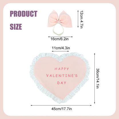 Valentine's Day Porch Goose Outfit - Pink Ruffled Heart | Fits 23-Inch Porch Geese