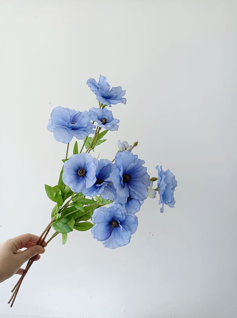 19 Inch Butterfly Ranunculus Stems 10 Pcs Silk Artificial Flowers Bulk
