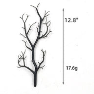 10 - Pack Black Plastic Artificial Dead Branches for Halloween - Indoor Decor Essential