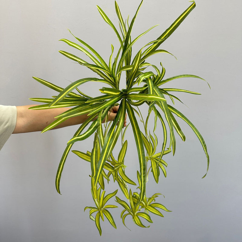 Artificial Trailing Spider Plant, 26" Height, UV-Resistant Vine for Home, Wedding, and Event Decor