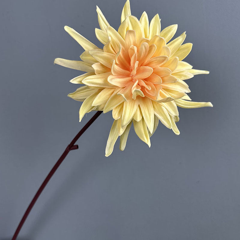 Single Stem PU Chrysanthemum Artificial Flower, 24" Realistic Floral for Weddings, Home & Commercial Decor
