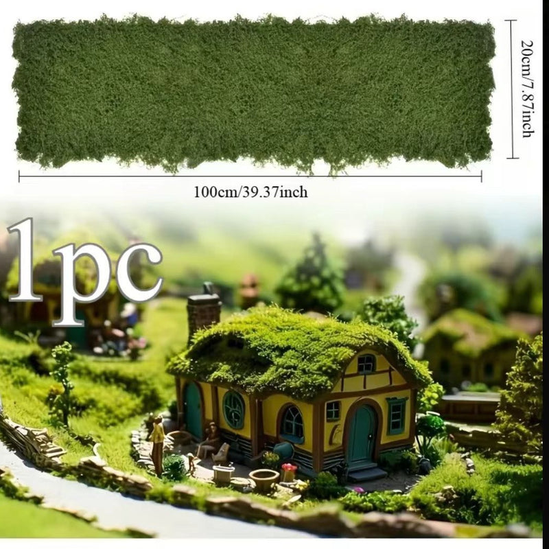 Artificial Moss Grass Mat, Faux Moss Turf Roll for DIY Micro Landscapes, Nordic Style, Home, Window Display & Wedding Decor