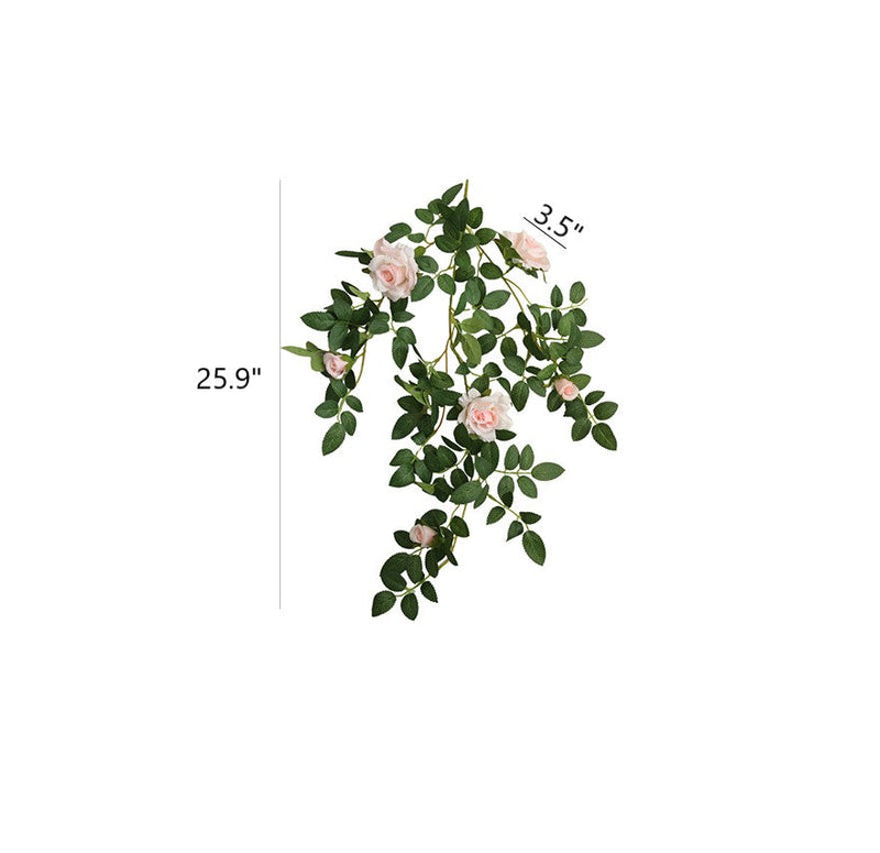 20 Inch Artificial Rose Rattan Hanging Flower Garland, 1 Pc