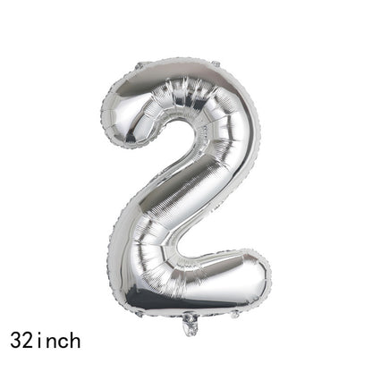 Bulk 32 Inch Foil Number Balloon for Birthday Party Decoration Graduation Celebration Holiday Accessory Decor Wholesale