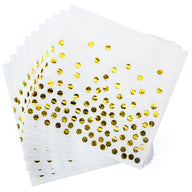 Bulk 50 Pcs Gold Disposable Dinnerware Set Paper Plates Paper Cups Paper Napkin Knife Fork Spoon Party Supplies Wholesale