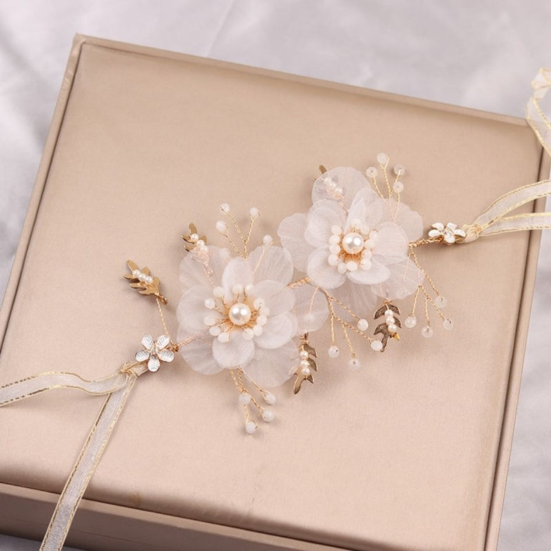 Corsage Bracelet 10 Pcs Artificial Flowers for Wedding Festival Beach Party
