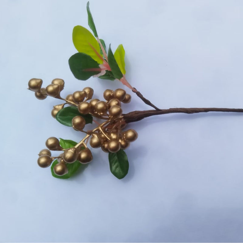 Red Berry Christmas Foam Fruit, Artificial Holly Berry Stem, 9", Plastic, Holiday Decor, Wedding Centerpiece, DIY Floral Arrangement
