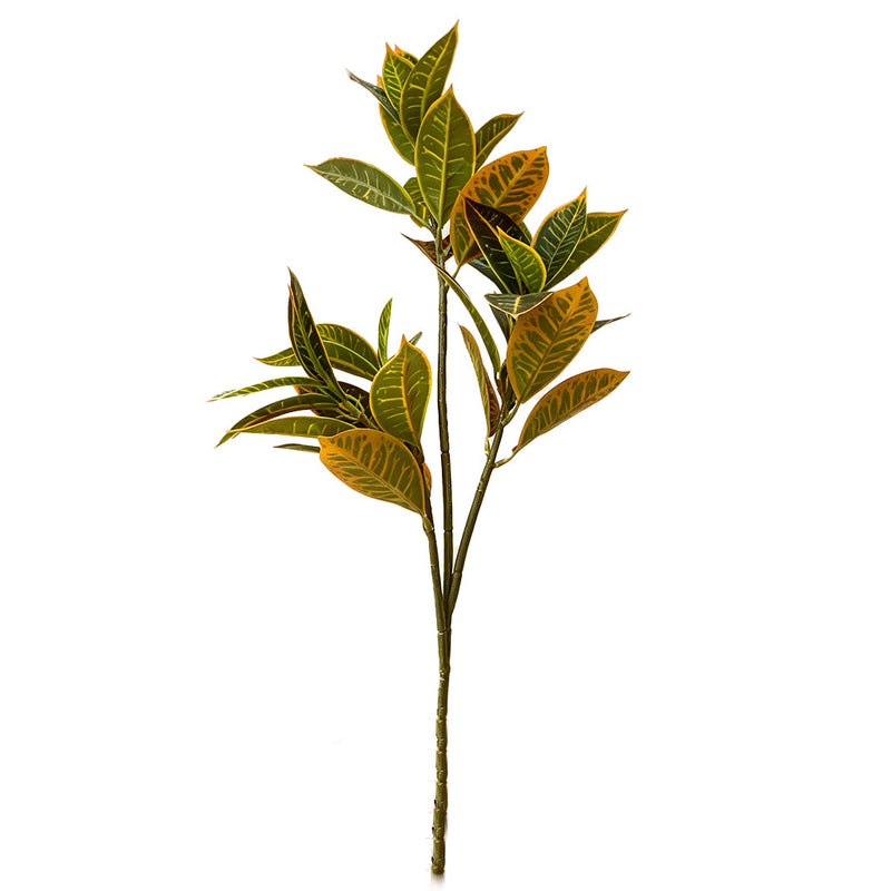 Artificial Croton Bush, Faux Greenery Plant for Home, Hotel & Window Display, Wedding and Event Decor
