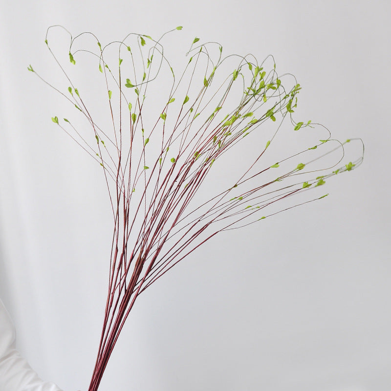 Artificial Pussy Willow Branch, Single Stem with 12 Branchlets, Bendable Faux Willow Stem for Vases, Weddings & Home Decor