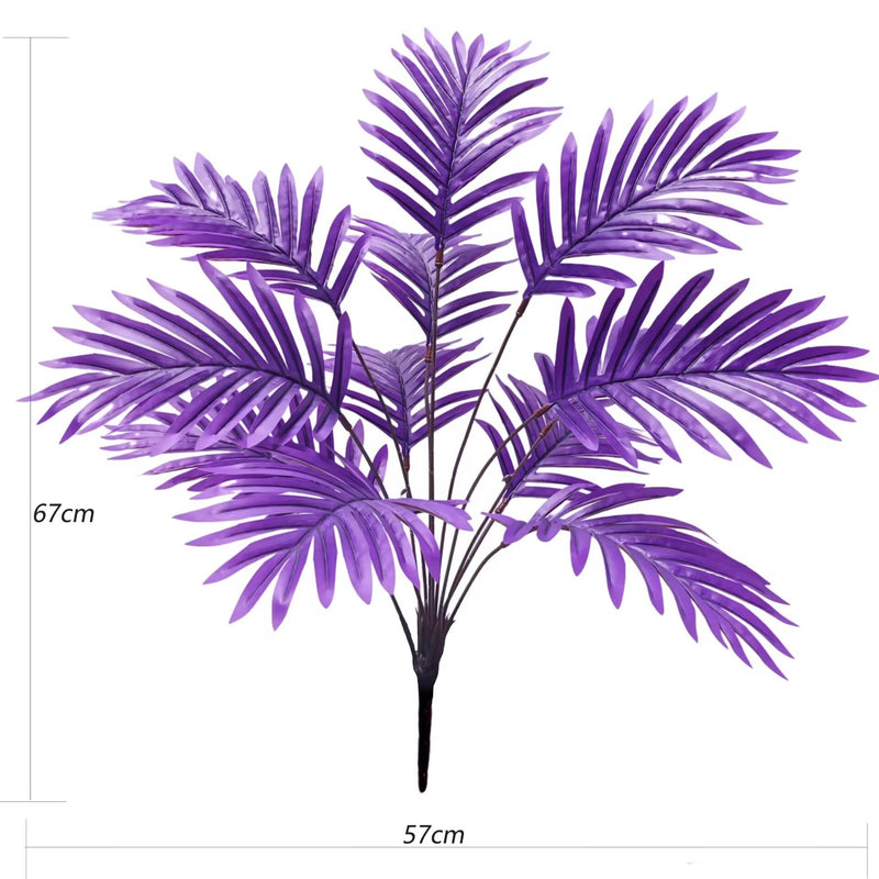 Modern 12-Bloom Artificial Areca Palm Bush, 26 Inches, Indoor/Outdoor Decor