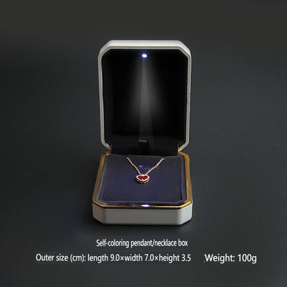 Bulk Ring Box With Light 2025 LED Illuminated Velvet Lined Jewelry Organizer for Bridal Shower & Proposal Accessories Wholesale