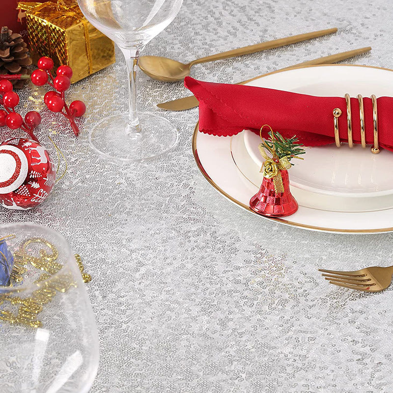 Bulk Sparkle Sequin Rectangle Tablecloth for Wedding Birthday Party Holiday Banquet Table Decoration Wholesale