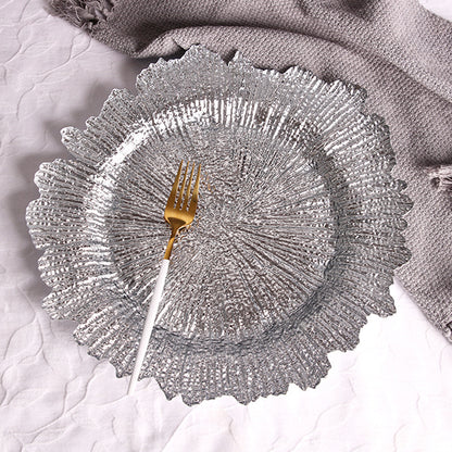 Bulk 13.7 Inch Round Reef Charger Plates for Wedding Party Decoration Wholesale