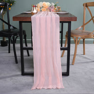 Bulk 2 Pack 27.5"X118" Boho Table Runner for Wedding Bridal Baby Shower Engagement Party Valentine's Day Decor Wholesale