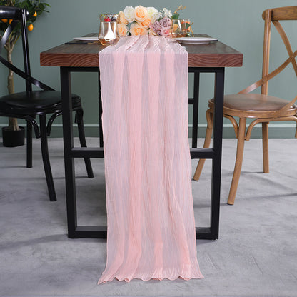 Bulk 2 Pack 27.5"X118" Boho Table Runner for Wedding Bridal Baby Shower Engagement Party Valentine's Day Decor Wholesale