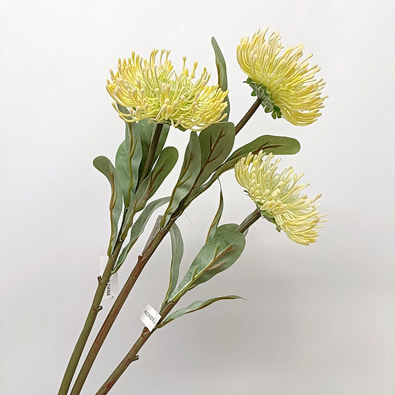Single Stem Artificial Green Chrysanthemum Flower, 23" Long, Realistic Plastic Floral for Home Decor, Wedding, and Events