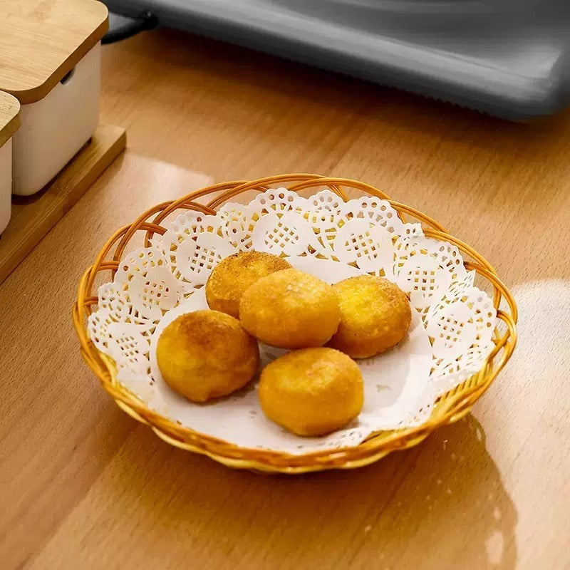 Premium Round Placemats 200 Pack Eco-Friendly Table Decor for Weddings, Afternoon Tea & Coffee Shop Displays with Non-Slip Backing