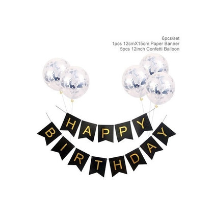 Bulk Happy Birthday Banner with Confetti Balloons for Birthday Party Decoration Supplies Wholesale