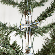 Acrylic Transparent Cross Hanging Ornaments Christmas Decorations Bulk for Xmas Party