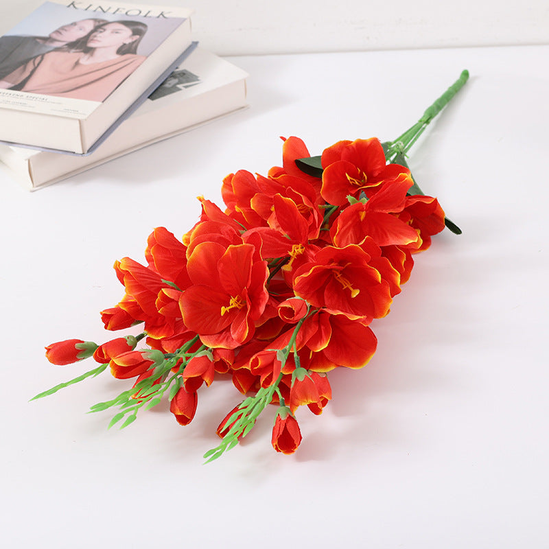 27 Inch Gladiolus Bush Silk Flowers Artificial 1 Bush Bulk Wholesale
