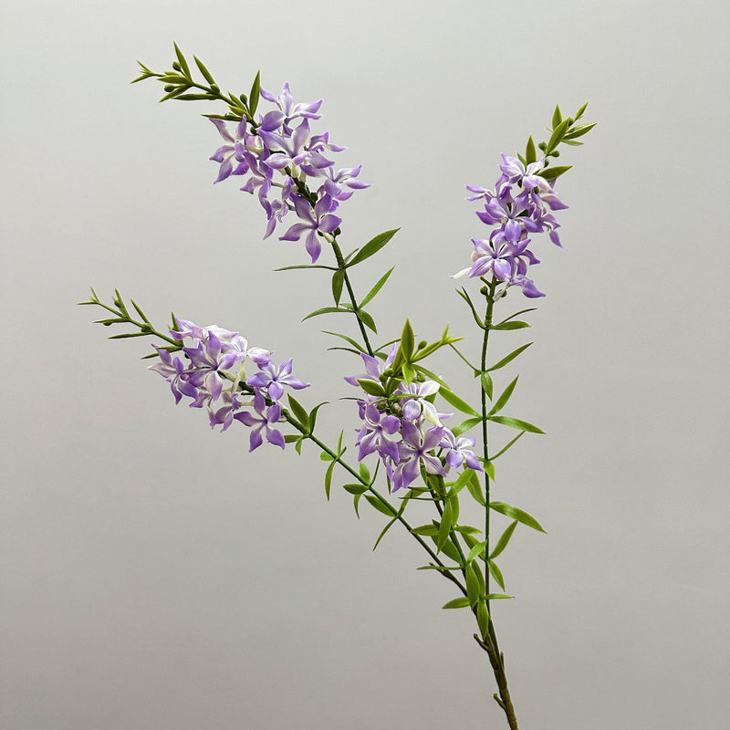 Artificial Lilac Flower Bush, Plastic Faux Lilac Stem 33 in, Rustic Wedding & Home Decor Flowers