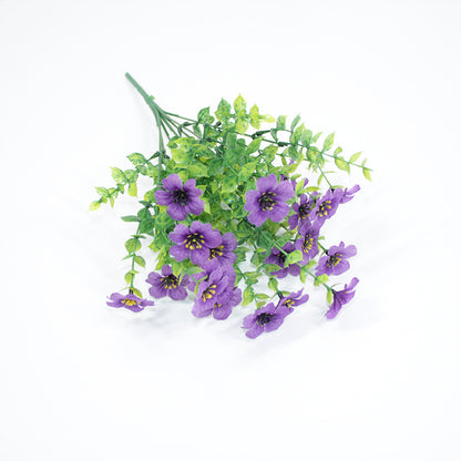 Premium Outdoor Fake Flowers 10 Pack UV Resistant Polyester Eucalyptus Bundles  Eco Friendly Stems for Patio Garden Porch Decor