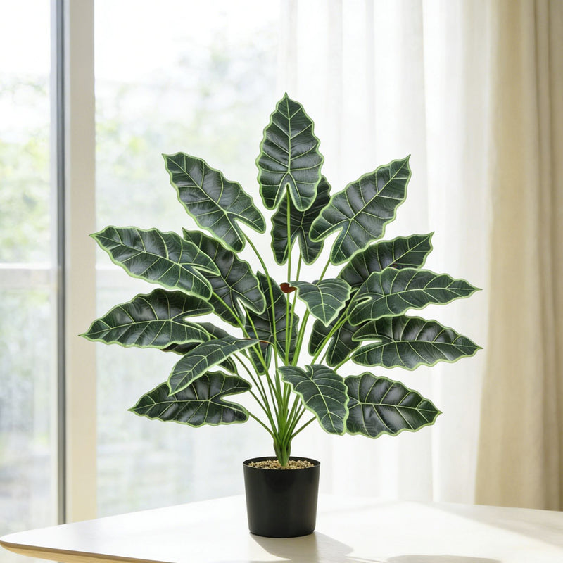 Artificial Lucky Bamboo Plant, 24" Tall, Realistic Plastic Greenery for Home, Office, Wedding Decor