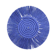 Bulk 2 Pcs Boho Hand-Woven Coasters with Tassel For House Warming Gifts Wholesale