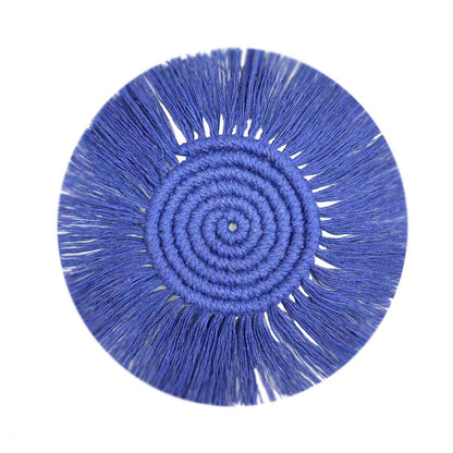 Bulk 2 Pcs Boho Hand-Woven Coasters with Tassel For House Warming Gifts Wholesale