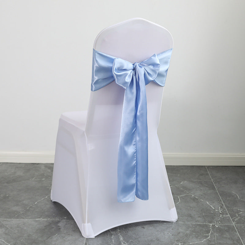 Bulk 10PCS Bows Chair Sashes Satin Chair Ribbons for Wedding Party Events Banquet Chair Cover Decoration Wholesale