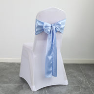 Bulk 10PCS Bows Chair Sashes Satin Chair Ribbons for Wedding Party Events Banquet Chair Cover Decoration Wholesale