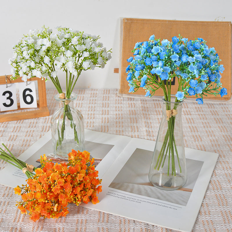 Artificial Baby's Breath Bouquet, 12-Inch Faux Gypsophila Stems, Perfect for Weddings, Home Decor, and Events