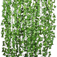 Bulk 12 Pcs Artificial Ivy Vines 2025 Real Touch UV-Resistant Hanging Vines for Boho Wedding Backdrop & Outdoor Garden Party Wall Decor Wholesale