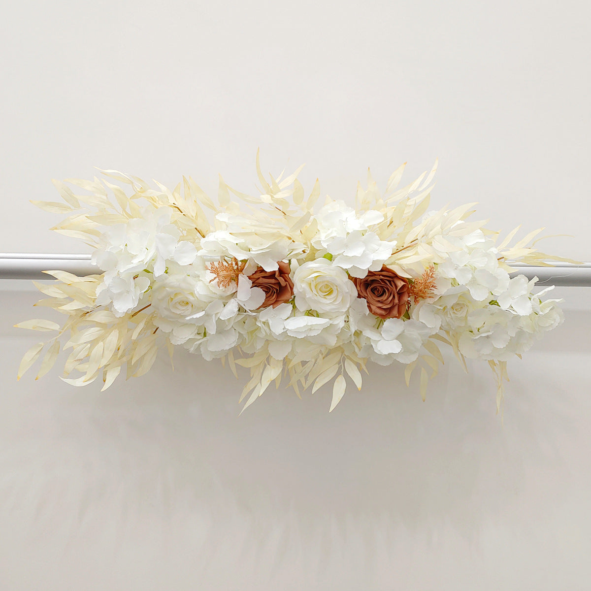 Wedding Artificial Flower Decor Set - 2 Pack 27.6×7.9 Inch | Arch Mirror & Table Decor