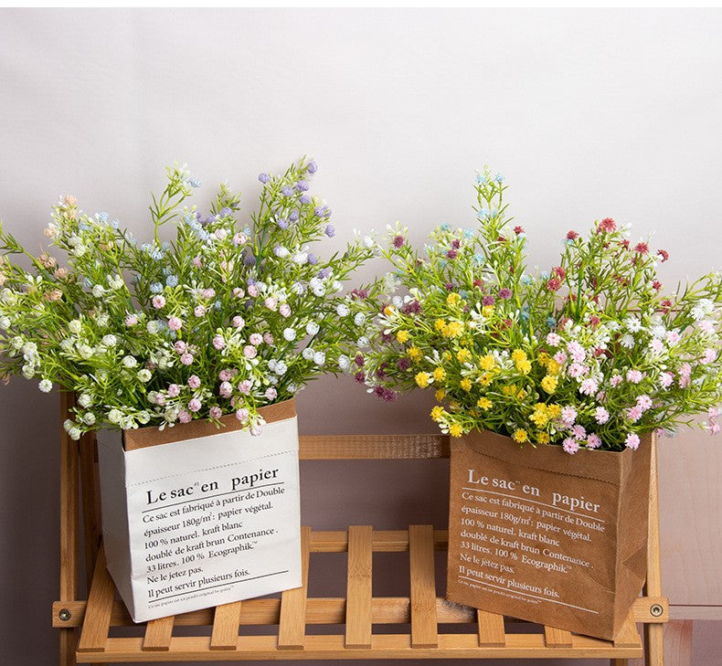 Artificial Gypsophila Flowers Bulk 10 Pcs UV Resistant Outdoor Silk Bush